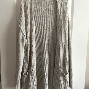 Free People grey grandfather sweater